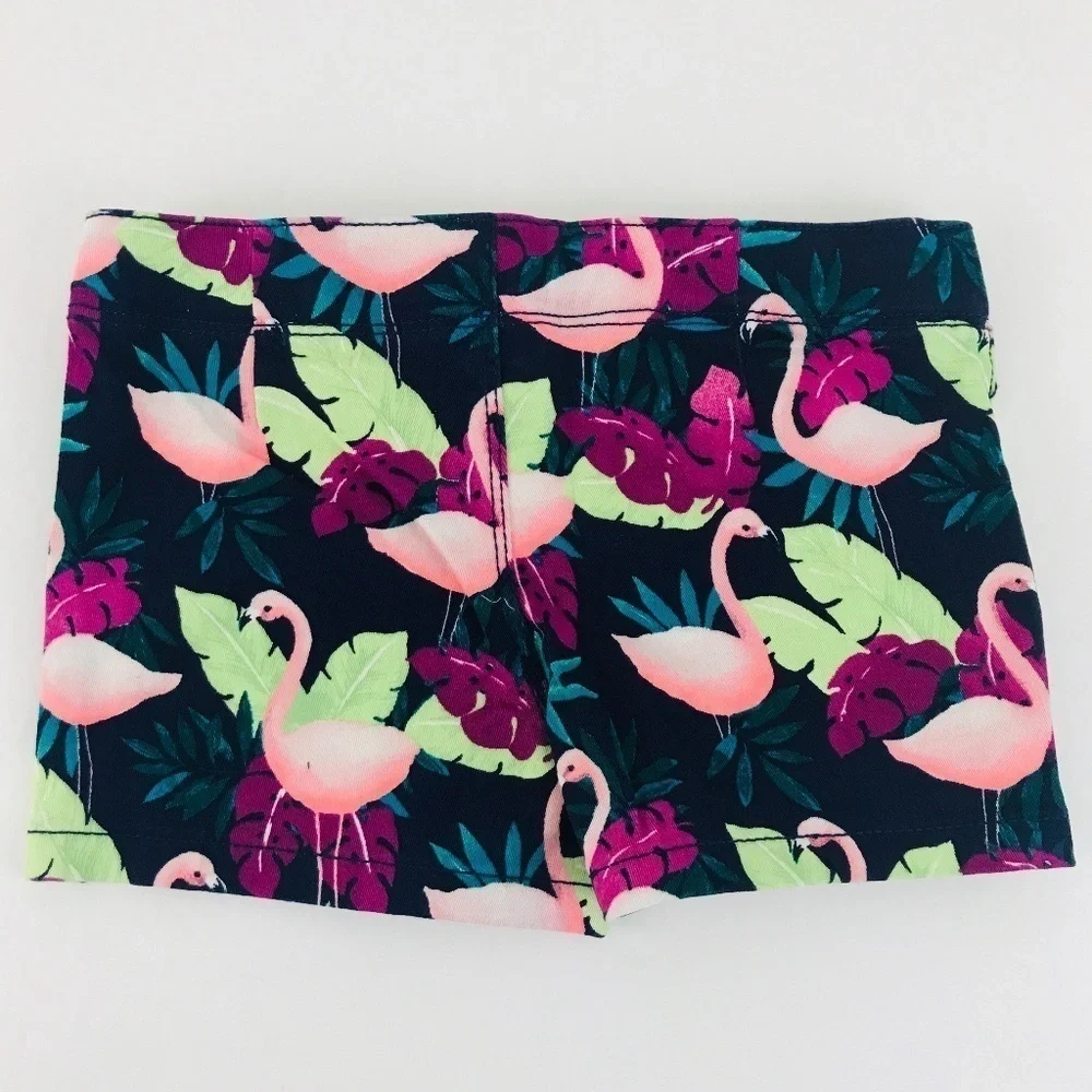 Gymboree‎ Navy Pink Flamingo Shorts Size 4 NWT